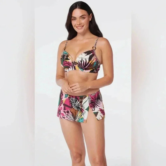 Bleu Rod Beattie Run Wild Contour Bikini Top And Skirted Bottom - Picture 2 of 14
